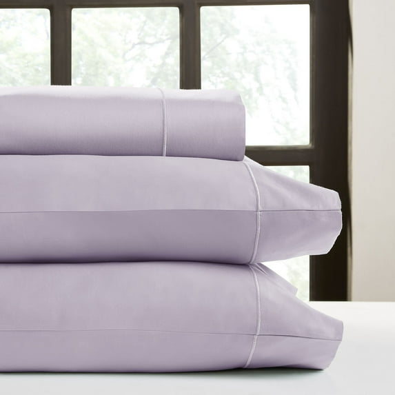 Hotel Concepts 500 Thread Count Sateen Sheet - 4 Piece Set - Queen, Lavender