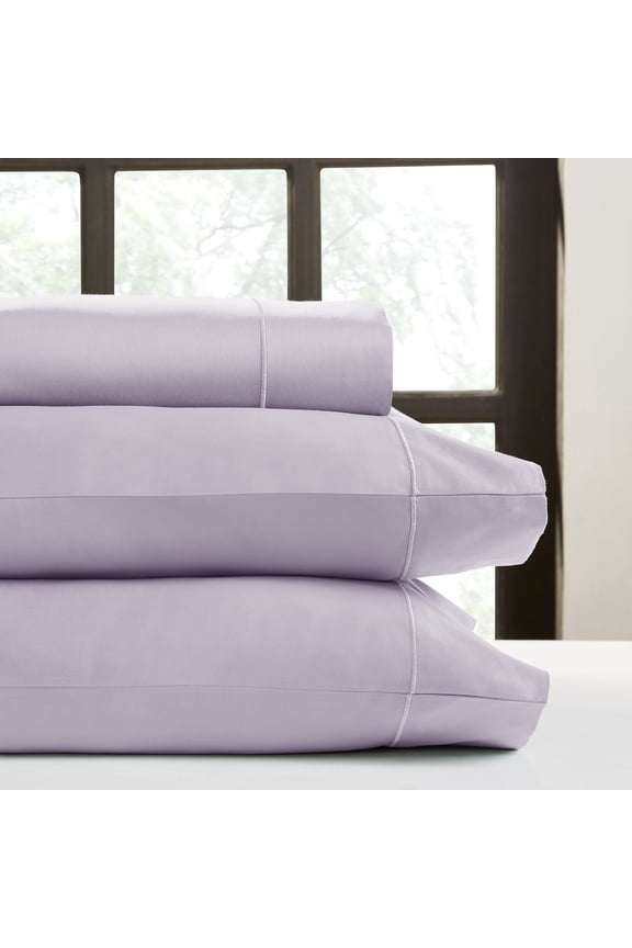 Hotel Concepts 500 Thread Count Sateen Sheet - 4 Piece Set - Queen, White