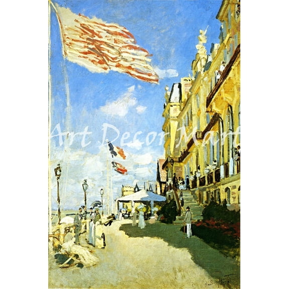 Hotel Des Roches Noires Monet - CANVAS OR FINE PRINT WALL ART