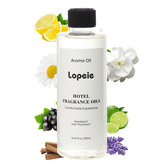 Lopeie 250ml 8.45 Fl Oz Ultrasonic Diffuser Oil Refill Lemon Lavender and Wood Scent Home Fragrance Aromatherapy