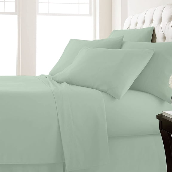 Hotel Essentials Microfiber Twin Sheet Set 3 Piece Celadon Green