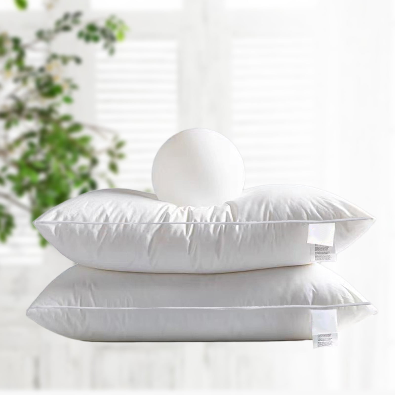 Teler Pure Goose Feather Down Filled Pillows Queen Size Soft Bed Pillow for Sleeping Hotel Collection 1 Pack Walmart