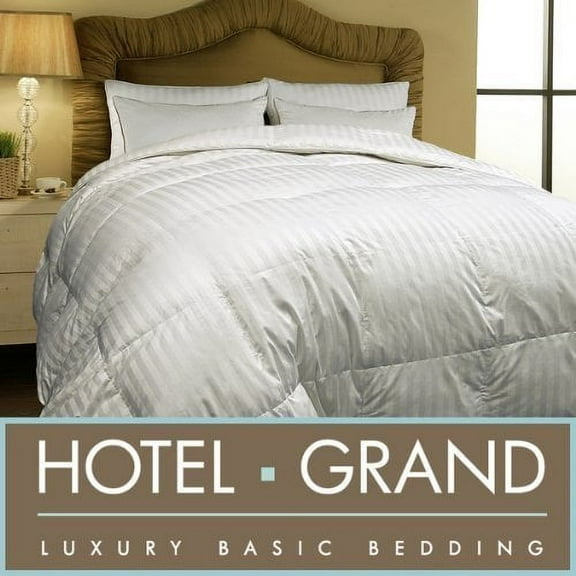 Hotel Grand Oversized 500 Thread Count All-season Siberian White Down Comforter-Full/Queen.