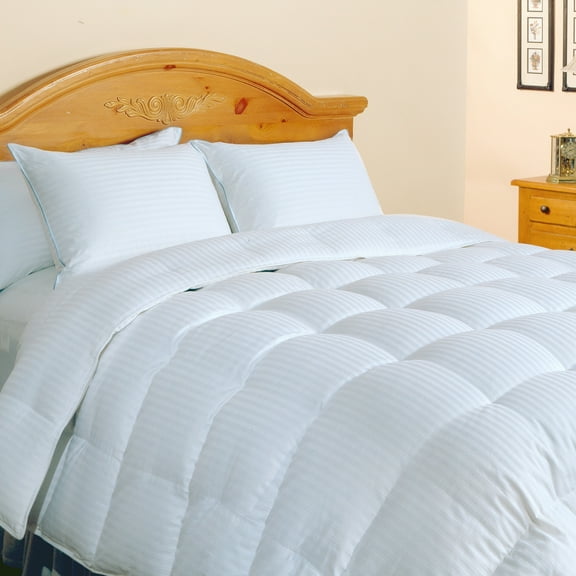 Hotel Grand  Oversized 500 Thread Count Silk / Cotton White Down Comforter Full - Queen