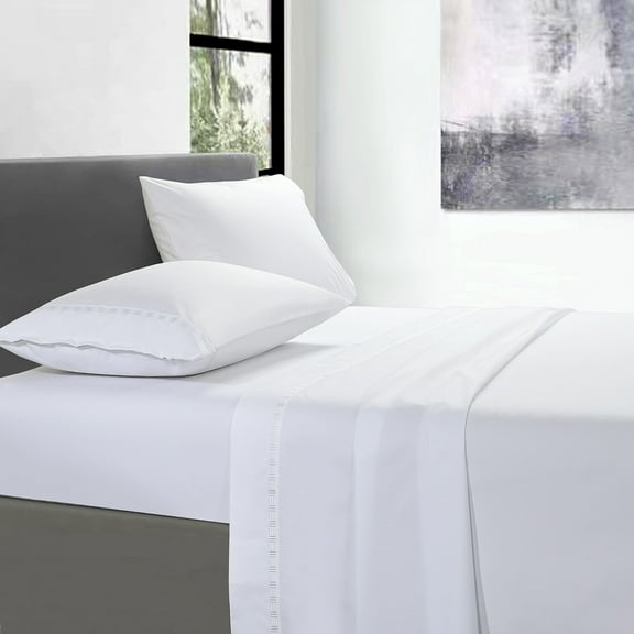 Hotel Grand Tencel Cotton Blend Sheet Set White Cal King