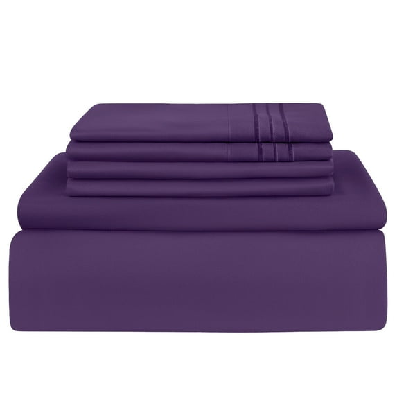 Hotel Home Luxury Bed Sheets Bedding Sheets & Pillowcases with 16 inch Deep Pockets 6 Piece 1800 Series California King Bed Sheet Sets