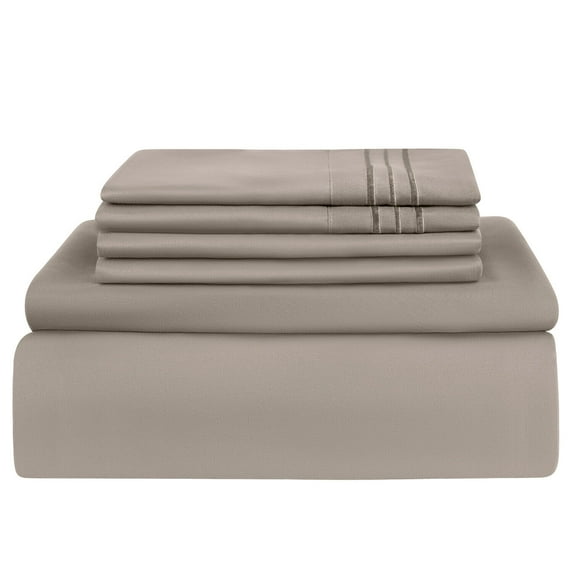 Hotel Home Luxury Bed Sheets Bedding Sheets & Pillowcases with 16 inch Deep Pockets 6 Piece 1800 Series California King Bed Sheet Sets