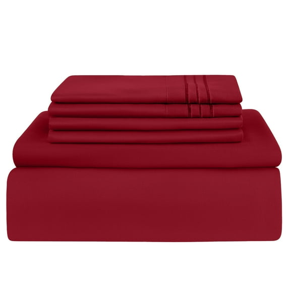 Hotel Home Luxury Bed Sheets Bedding Sheets & Pillowcases with 16 inch Deep Pockets 6 Piece 1800 Series Queen Bed Sheet Sets