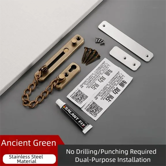 Hotel & Home Stainless Steel Anti-Lock Door Chain, Anti-theft Chain, Security Protection Home Door Lock, Multi-color Optional
