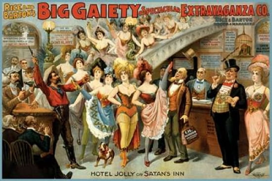 Hotel Jolly or Satans Inn 1899 Canvas Art - Courier Litho Company (24 x 36)