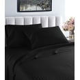 thumbnail image 1 of Hotel London 600 Thread Count 100% Cotton Deep Pocket Striped Sheet Set (California King, Black), 1 of 5