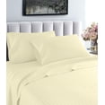 thumbnail image 1 of Hotel London 600 Thread Count 100% Cotton Deep Pocket Striped Sheet Set (Twin XL, Ivory), 1 of 1
