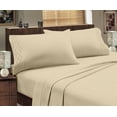thumbnail image 1 of Hotel Luxurious 1800 Series Super Soft Embroidery 3 Piece Sheet Set (Twin XL, Taupe), 1 of 4