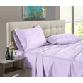 thumbnail image 1 of Couture Charm Hotel Luxury 500-TC Egyptian Cotton Twin-XXL Size 4-Pcs Sheet Set Fits Upto 27-30" Deep Pocket (Stripe, Lilac), 1 of 4