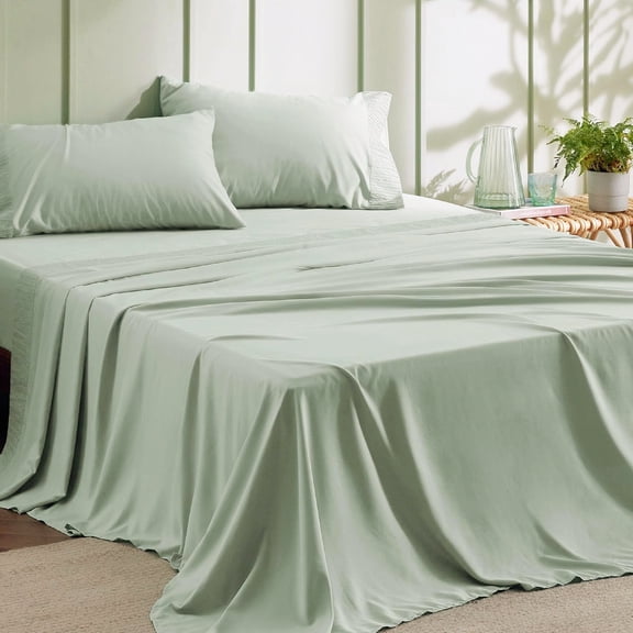 Hotel Luxury Cooling California King Sheet Set - 4 Pieces Easy Care Microfiber