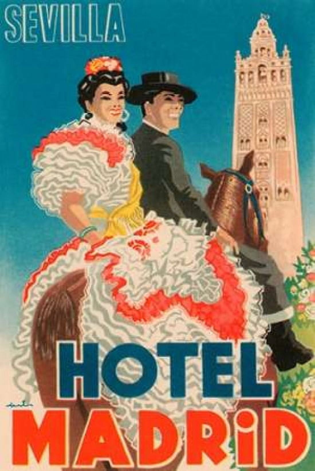 Hotel Madrid Canvas Art - Retrotravel (24 x 36)