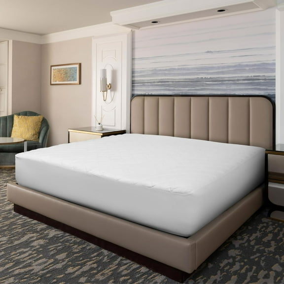 Hotel Mattress Pad - Thick Mattress Topper - Cotton Blend Cover & Down Alternative Fill - 72" x 84" - California King