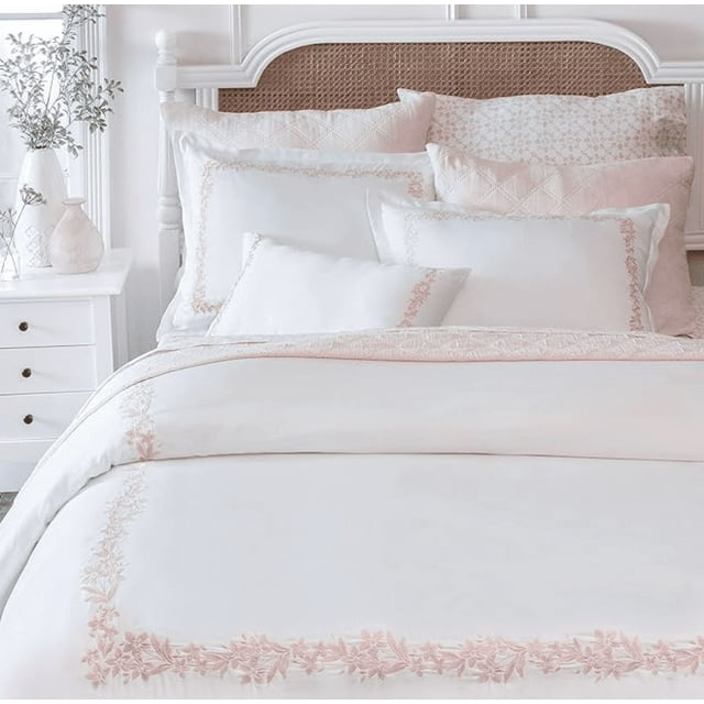 Martha Stewart 100% Cotton Luxury King 3Pc Duvet Set 1 Duvet Cover 2 Pillow Shams