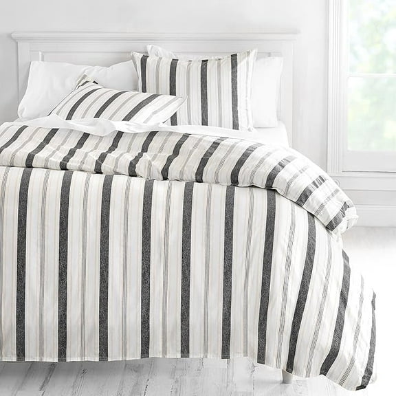 Martha Stewart Carden 100% Cotton 3pc Duvet Set-1 Duvet, 2 Pillow Shams
