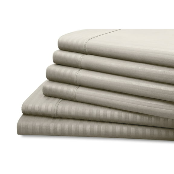 Hotel New York Dobby Stripe Embossed 6-Piece Sheet Set