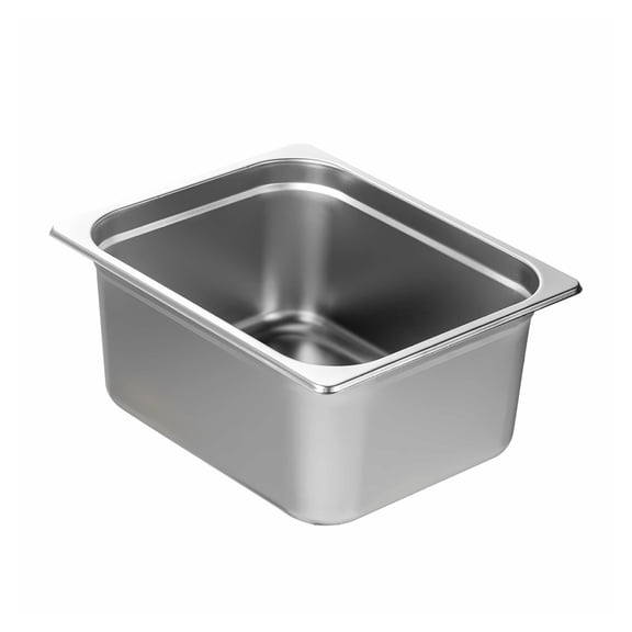 Hotel Pans 1/2 Size 6-Pack, Stainless Steel Steam Table Pans, 6" Deep Commercial Pans for Cooking, Storage, Catering, Restaurant & Scientific Use
