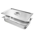 thumbnail image 1 of Hotel Pans Full Size 4 Pack with Lids, Stainless Steel Steam Pan - 0.8mm Thick, 4 Inch Deep, Commercial Kitchen Catering Food Storage, 1 of 9