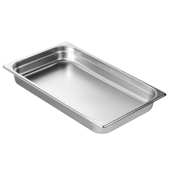 Hotel Pans 6 Pack Full Size - 2.5 Inch Deep Stainless Steel Steam Pans - Anti-Jam Restaurant Pans - Commercial Catering Food Storage Pans - for Buffet & Kitchen