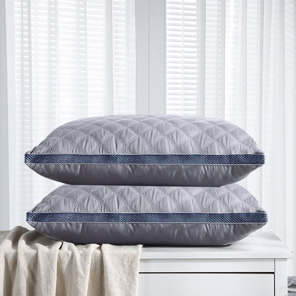 Hotel-Quality Bed Pillow 20x30in – Natural Recycled Fiber Fill, High Resilience for Back Side Stomach Sleepers, Breathable & Machine Washable White Pillow Core
