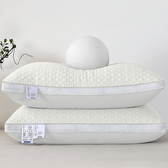 Hotel Quality Bed Pillow 48x74cm, Breathable Ventilated Cool Fiber Sleep Pillow, Machine Washable Soft Supportive Cushion for All Sleeping Positions Home Bedroom Gift