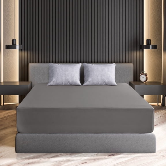 Hotel Quality Fitted Sheet Deep Pocket Breathable Soft Elastic Mattress Sheets