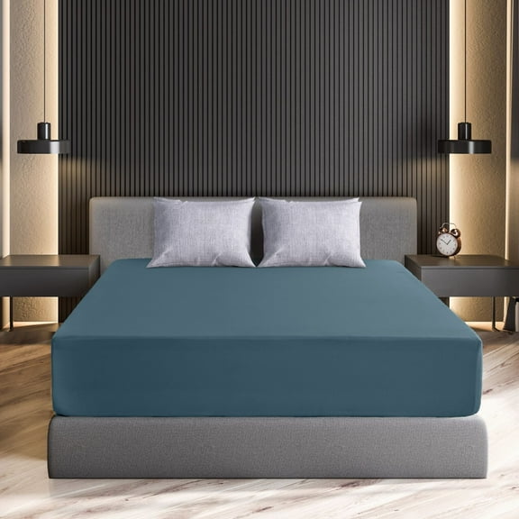 Hotel Quality Fitted Sheet Deep Pocket Breathable Soft Elastic Mattress Sheets