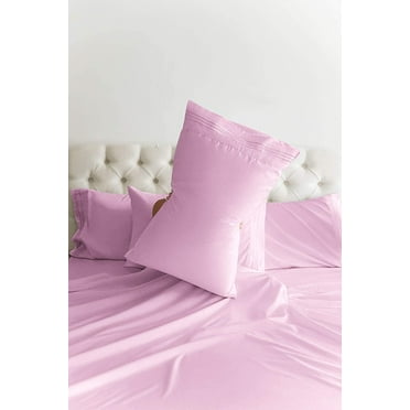 Hotel Quality Luxurious & Soft 4 Piece Sheet Set – 100% Long Staple Egyptian Cotton, Pink, Deep Pocket 15 Inch, Ultra-Breathable, Wrinkle-Resistant Bedding (Full XL)
