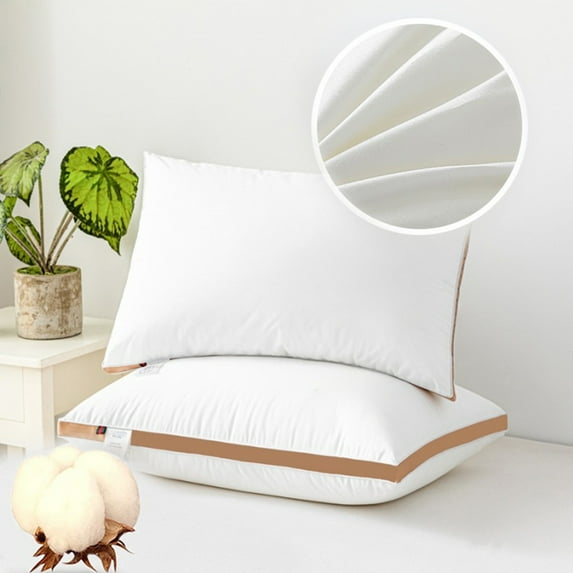Hotel Quality Pillow for Neck Support | Extra Thick & Soft Polyester Filling | Breathable Bed & Dorm Pillow for Adults | 42x70cm White Pillow