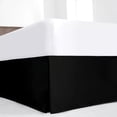 thumbnail image 1 of Hotel Quality Pleated King Bed Skirt with Split Corners – 10 Inch Tailored Drop Easy Fit - Pleated Dust Ruffle - 100% Microfiber Soft, Wrinkle-Free Box Pleated Bed Skirts - Black., 1 of 4