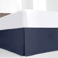 thumbnail image 1 of Hotel Quality Pleated King Bed Skirt with Split Corners – 12 Inch Tailored Drop Easy Fit - Pleated Dust Ruffle - 100% Microfiber Soft, Wrinkle-Free Box Pleated Bed Skirts - Navy Blue., 1 of 4