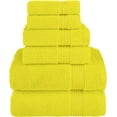 thumbnail image 1 of Elegant Comfort Cotton 6-Piece Towel Set, Includes 2 Washcloths, 2 Hand Towels and 2 Bath Towels, 100% Turkish Cotton - Highly Absorbent and Super Soft Towels for Bathroom, Yellow, 1 of 7
