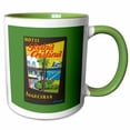 thumbnail image 1 of 3drose, Hotel Reina Cristina Algeciras Spain Travel Luggage Label Reproduction, 15oz Two-tone Green Mug, 1 of 6