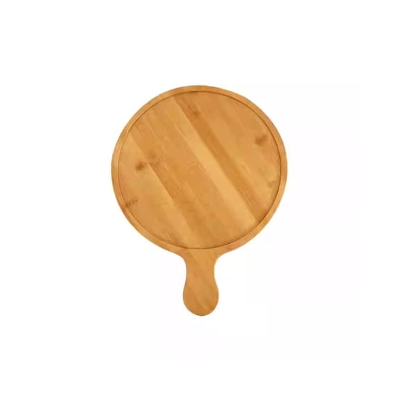 Hotel Restaurant Tray Bamboo Solid Wood Tray Circular Bamboo Wood Plate Water Cup Tray Household Wooden Pizza Board Tray
