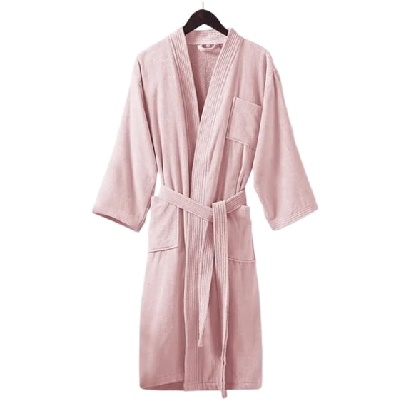 Hotel Robe 100% Cotton Kimono Bathrobes for Women & Men,Soft Towel Robes Ladies Loungewear Cozy Nightgown Sleepwear with Pockets
