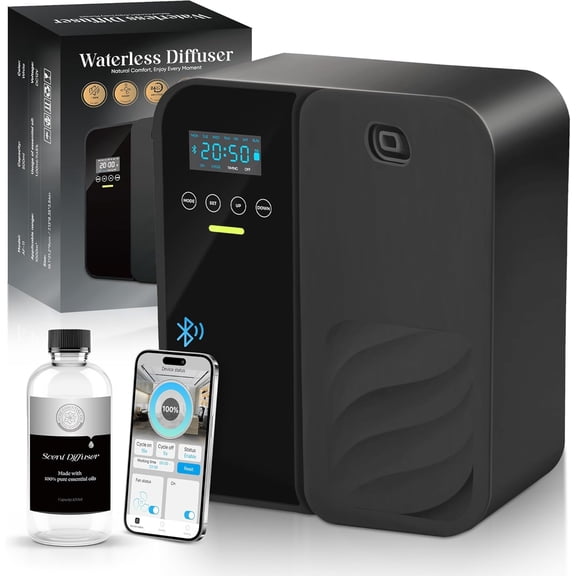 Hotel Scent Diffuser, House Scent Machine, 5000 Sq.Ft of Coverage, 500ml Large Capacity Aromatherapy Machine, Scent Diffusers for Home Large Room, Office Waterless Essential Oil Diffuser