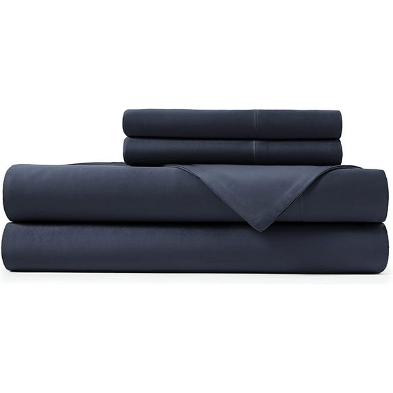 Hotel Sheets Direct 100% Bamboo 4 Piece Bed Sheet Set, King, Navy Blue