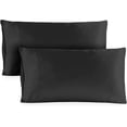 thumbnail image 1 of Hotel Sheets Direct Pillowcase Set – 2 Queen/Standard cases, 20 x 30 in, Black, 1 of 9