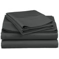 thumbnail image 1 of Hotel Soft 600-Thread Count Soft Egyptian Cotton Easy Care 4-PCs Sheet Set Fit upto 9-12" Inch Deep Pockets Solid Pattern ( Grand King, Dark Grey ), 1 of 5