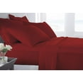 thumbnail image 1 of Hotel Soft 600-Thread Count Soft Egyptian Cotton Easy Care 4-PCs Sheet Set Fit upto 9-12" Inch Deep Pockets Solid Pattern ( RV Short Queen, Burgundy ), 1 of 5