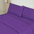 thumbnail image 1 of Hotel Soft 600-Thread Count Soft Egyptian Cotton Easy Care 4-PCs Sheet Set Fit upto 9-12" Inch Deep Pockets Solid Pattern ( Twin XL, Purple ), 1 of 1