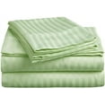thumbnail image 1 of Hotel Soft 600-Thread Count Soft Egyptian Cotton Easy Care 6-PCs Sheet Set Fit upto 9-12" Inch Deep Pockets Stripe Pattern ( Queen, Sage Green ), 1 of 1