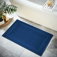 thumbnail image 1 of Premium Cotton Banded Navy Blue Bath Mats Pack of 2, 22x34 inches [Not a Bathroom Rug] - Infinitee Xclusives, 1 of 11