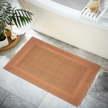 Premium Cotton Banded Sand Bath Mats Pack of 2, 22x34 inches [Not a Bathroom Rug] - Infinitee Xclusives