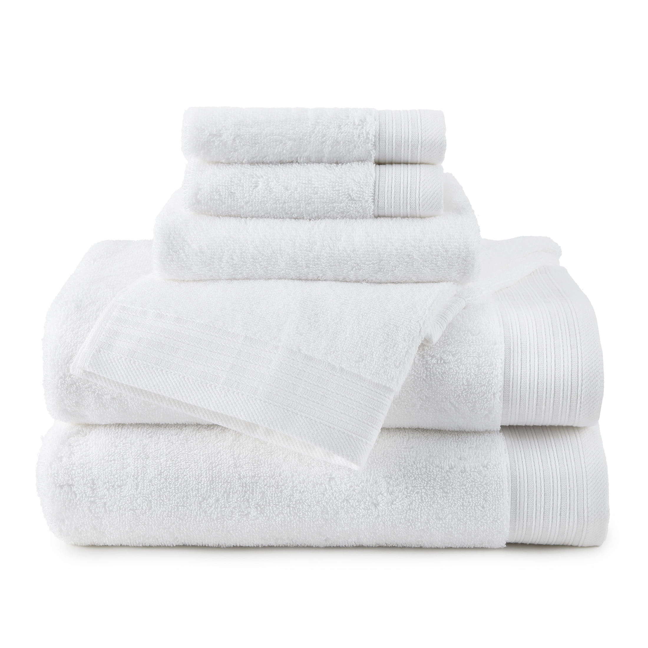 Hotel Style 100% Organic Cotton Luxury 6-Piece Towel Set, Arctic White - Walmart.com