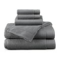 thumbnail image 1 of Hotel Style 100% Organic Cotton Luxury 6-Piece Towel Set, Charcoal Sky, 1 of 11